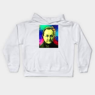 Auguste Comte Colourful Portrait | Auguste Comte Artwork 7 Kids Hoodie